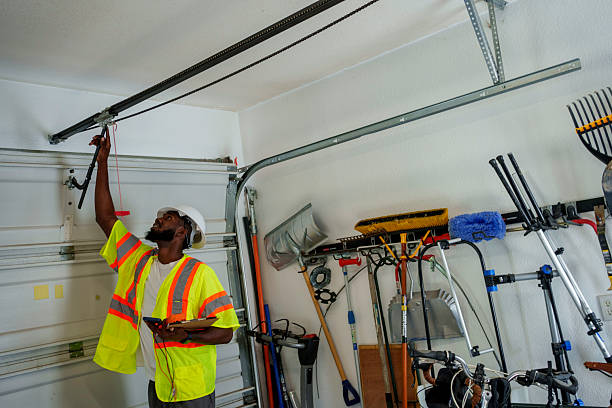 Professional Garage Door Panel Replacement technician working in New Baden, IL